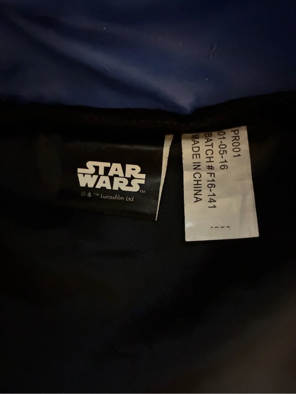 Star Wars Kylo Ren Black & Blue Boys Backpack with Lightsaber Graphic